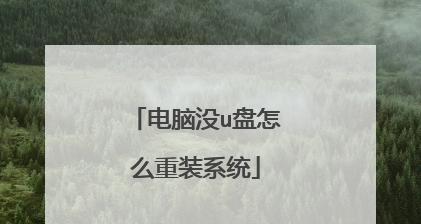 没有U盘，如何重装电脑系统（教你使用其他方法轻松重装系统）